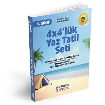 1. Sınıf 4x4'lük Tatil Tekrar Seti | 12 Fasikül+Bilişsel Etkinlikler-2025 - 2
