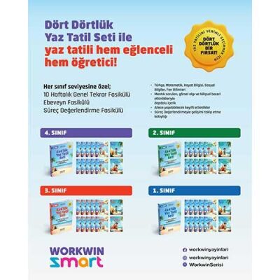1. Sınıf 4x4'lük Tatil Tekrar Seti | 12 Fasikül+Bilişsel Etkinlikler-2025 - 8
