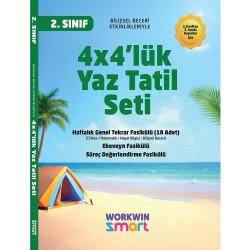 2. Sınıf 4x4'lük Tatil Tekrar Seti | 12 Fasikül+Bilişsel Etkinlikler-2025-2026 - Workwin