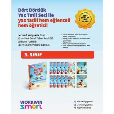 3. Sınıf 4x4'lük Tatil Tekrar Seti | 12 Fasikül+Bilişsel Etkinlikler-2025 - 3