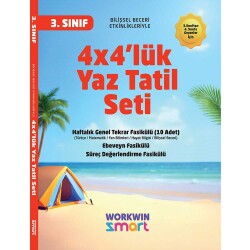 3. Sınıf 4x4'lük Tatil Tekrar Seti | 12 Fasikül+Bilişsel Etkinlikler-2025-2026 - Workwin