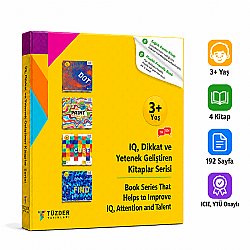 3+ Yaş 4'lü Set | IQ, Dikkat ve Yetenek Geliştiren Kitaplar Serisi - TÜZDER Yayınları