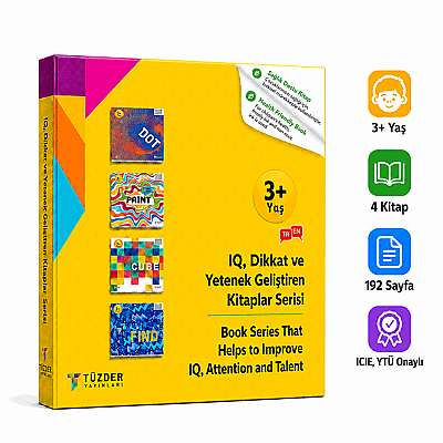 3+ Yaş 4'lü Set | IQ, Dikkat ve Yetenek Geliştiren Kitaplar Serisi - 1