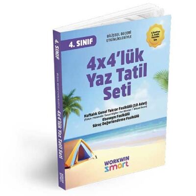 4. Sınıf 4x4'lük Tatil Tekrar Seti | 12 Fasikül+Bilişsel Etkinlikler-2025 - 2