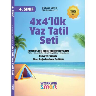 4. Sınıf 4x4'lük Tatil Tekrar Seti | 12 Fasikül+Bilişsel Etkinlikler-2025-2026 - 1