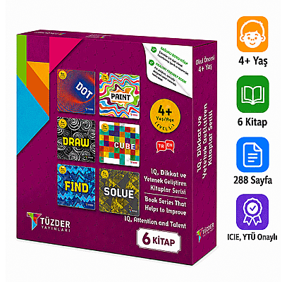 4+ Yaş 6'lı SET | IQ, Dikkat ve Yetenek Geliştiren Kitaplar Serisi - 2