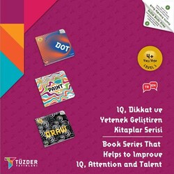 4+ Yaş LEVEL-1 (DOT-PAINT-DRAW)/ IQ Dikkat Ve Yetenek Geliştiren Kitaplar Serisi - 9