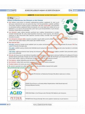 5. Sınıf Tüm Dersler Konu Özetli Yazılı Hazırlık Seti 1 ve 2. Dönem - 3