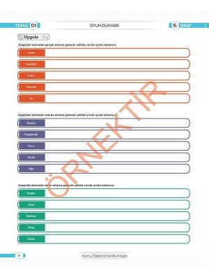 5. Sınıf Tüm Dersler Konu Özetli Yazılı Hazırlık Seti 1 ve 2. Dönem - 6