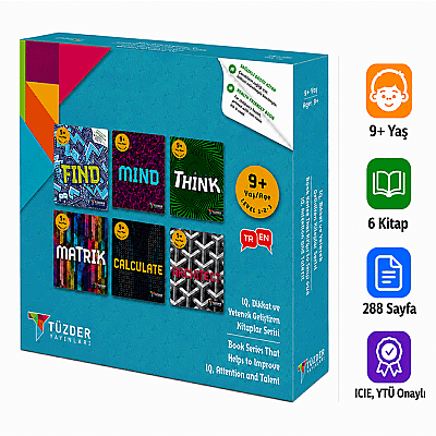 9+ Yaş 6'LI SET | IQ, Dikkat ve Yetenek Geliştiren Kitaplar Serisi - 2