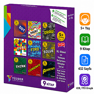 5+ Yaş 9'LU SET | IQ, Dikkat ve Yetenek Geliştiren Kitaplar Serisi - 2