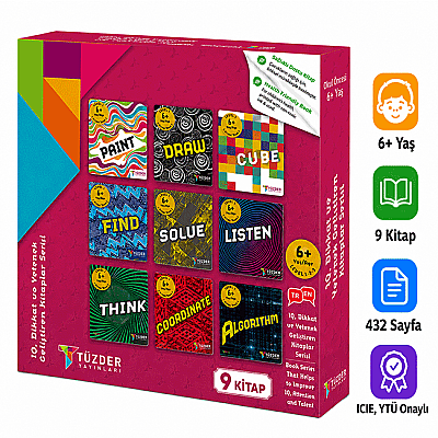 6+ Yaş 9'LU SET | IQ, Dikkat ve Yetenek Geliştiren Kitaplar Serisi - 1
