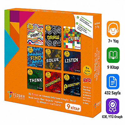 7+ Yaş 9'LU SET | IQ, Dikkat ve Yetenek Geliştiren Kitaplar Serisi - 2