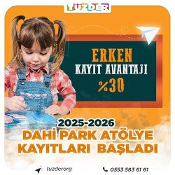 Dahi Park 2025-2026 Kış-Bahar Atölyeleri (Yıllık)  (Kapora Dahil Ücret) - TÜZDER