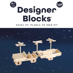 Designer Blocks 100 Doğal Ahşap Parça 3+ Yaş 1+ Oyuncu - 2