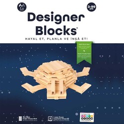 Designer Blocks 100 Doğal Ahşap Parça 3+ Yaş 1+ Oyuncu - 4