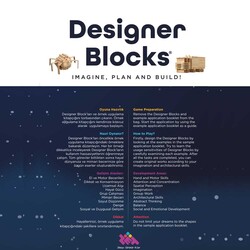 Designer Blocks 100 Doğal Ahşap Parça 3+ Yaş 1+ Oyuncu - 5