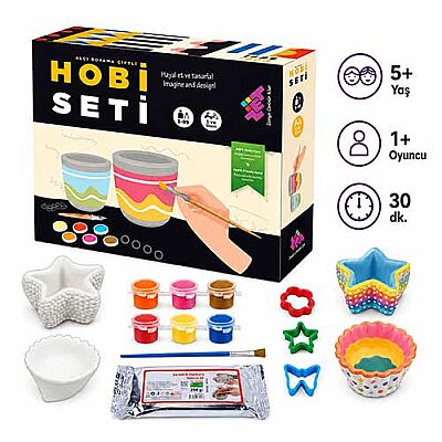Hobi Alçı Boyama Seti Çiftli 5+ Yaş 1+ Oyuncu - 1