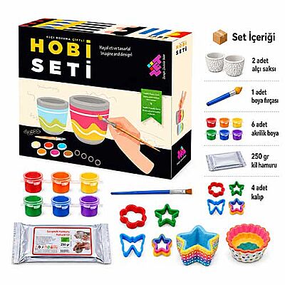 Hobi Alçı Boyama Seti Çiftli 5+ Yaş 1+ Oyuncu - 3