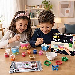 Hobi Alçı Boyama Seti Çiftli 5+ Yaş 1+ Oyuncu - 2