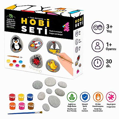 Hobi Seti Taş Boyama 3+ Yaş 1+ Oyuncu - 1