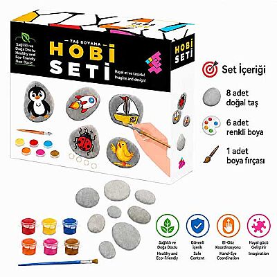 Hobi Seti Taş Boyama 3+ Yaş 1+ Oyuncu - 3
