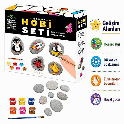 Hobi Seti Taş Boyama 3+ Yaş 1+ Oyuncu - 5