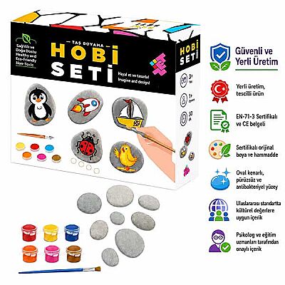 Hobi Seti Taş Boyama 3+ Yaş 1+ Oyuncu - 6