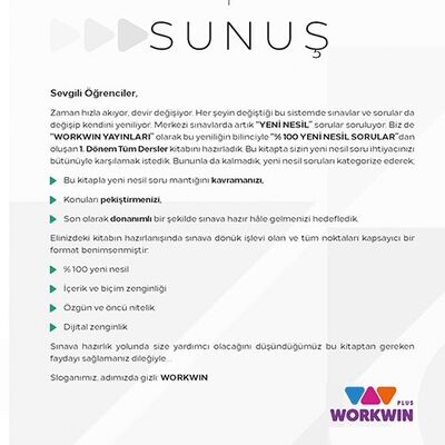 LGS Türkçe Yeni Nesil Soru Bankası Workwin Plus - 2
