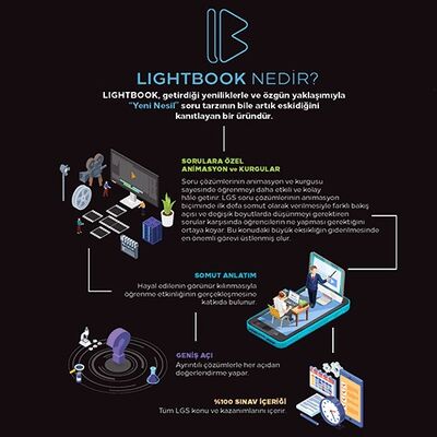 LGS Yeni Nesil Sorular ve Detaylı Çözümlerle Lightbook Sözel (Türkçe, Sosyal Bilgiler, İngilizce) - 3