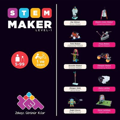 STEAM - MAKER ELEKTRONİK SETİ Level-1 5+ Yaş 1+ Oyuncu (Sadece Elektronik Malzemeler) - 5