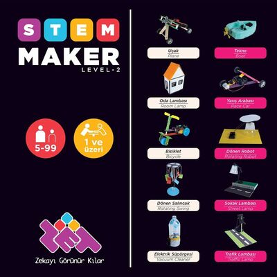 STEAM - MAKER ELEKTRONİK SETİ Level-2 5+ Yaş 1+ Oyuncu (Sadece Elektronik Malzemeler) - 5