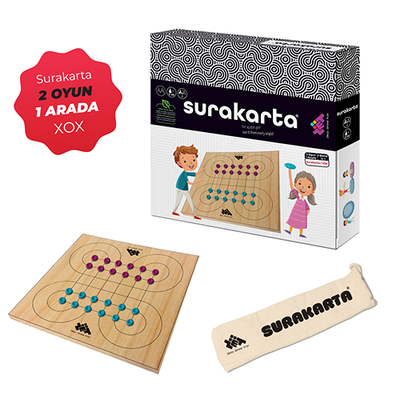 SURAKARTA & XOX (2 Oyun 1 Arada) Ahşap Zeka ve Strateji Oyunu 5+ Yaş 2 Oyuncu - 1