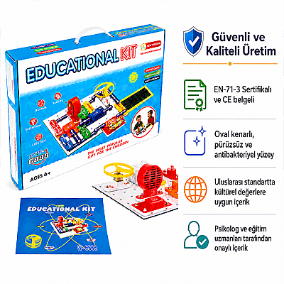 EDUCATIONAL KIT Eğlenceli ve Öğretici Elektronik Deney Seti 300+ Deney 8+ Yaş - 6