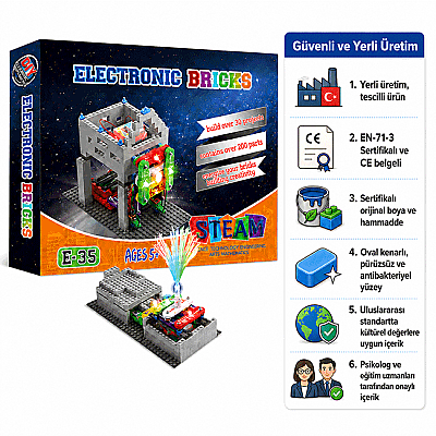 Electronic Bricks Elektronik Deney Seti 200+ Deney 5+ Yaş 1+ Oyuncu - 7