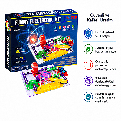 Funny Electronic Kit Eğlenceli ve Öğretici Elektronik Deney Seti 100+ Deney 5+ Yaş - 6