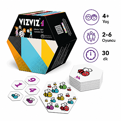 VIZ VIZ Dikkat ve Zeka Oyunu 4+ Yaş 8 Oyuncu - 1