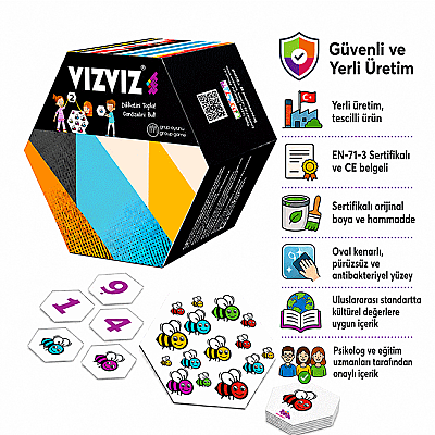 VIZ VIZ Dikkat ve Zeka Oyunu 4+ Yaş 8 Oyuncu - 6