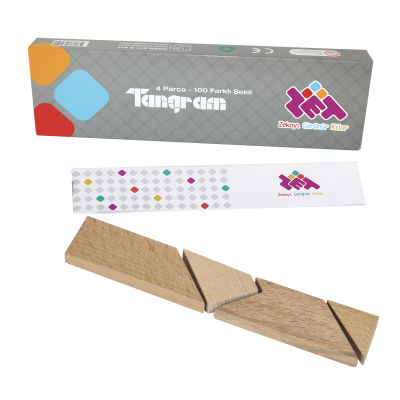 ZET Zeka T-TANGRAM Ahşap Zeka ve Akıl Oyunu 5+ Yaş 1+ Oyuncu