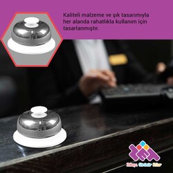 ZET Zeka Oyun-Resepsiyon-Restoran Zili Kaliteli Malzeme ve Ses 7,9x4,5 cm - 4