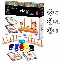 Ring Ahşap Zeka ve Akıl Oyunu 3+ Yaş 2 Oyuncu - ZET Zeka