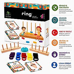 Ring Ahşap Zeka ve Akıl Oyunu 3+ Yaş 2 Oyuncu - 6