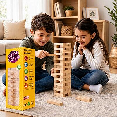 Ahşap DENGE OYUNU 54 Parça 3+ Yaş 2+ Oyuncu - 5