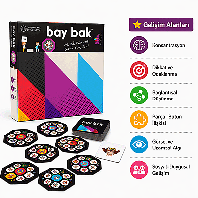 BAY BAK Zeka ve Akıl Oyunu 4+ Yaş 8 Oyuncu - 4