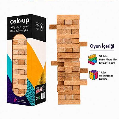 ÇEKUP Ahşap Denge Oyunu 3+ Yaş 2+ Oyuncu - 3