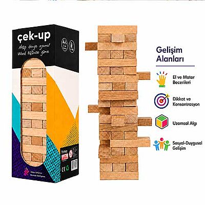ÇEKUP Ahşap Denge Oyunu 3+ Yaş 2+ Oyuncu - 5