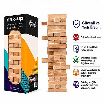 ÇEKUP Ahşap Denge Oyunu 3+ Yaş 2+ Oyuncu - 6
