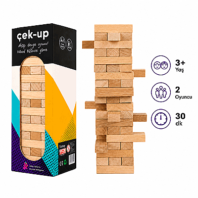 ÇEKUP Ahşap Denge Oyunu 3+ Yaş 2+ Oyuncu - 1