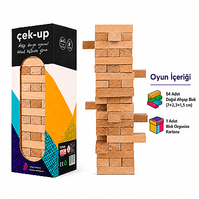 ÇEKUP Ahşap Denge Oyunu 3+ Yaş 2+ Oyuncu - 3