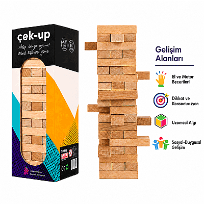 ÇEKUP Ahşap Denge Oyunu 3+ Yaş 2+ Oyuncu - 5